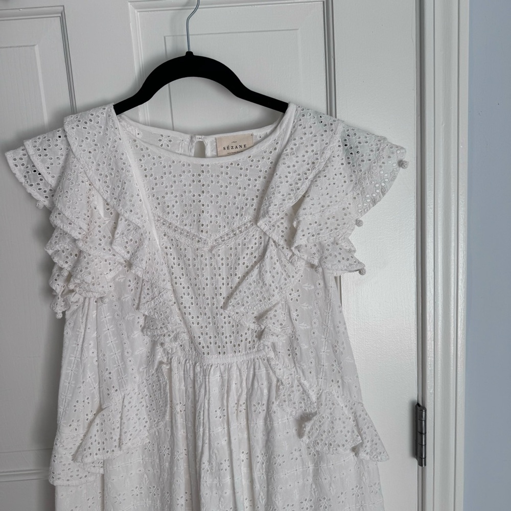 Sezane Alexane Dress in Ecru sz 38 - Picture 5 of 13